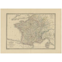 Carte ancienne de France par Lapie:: 1842