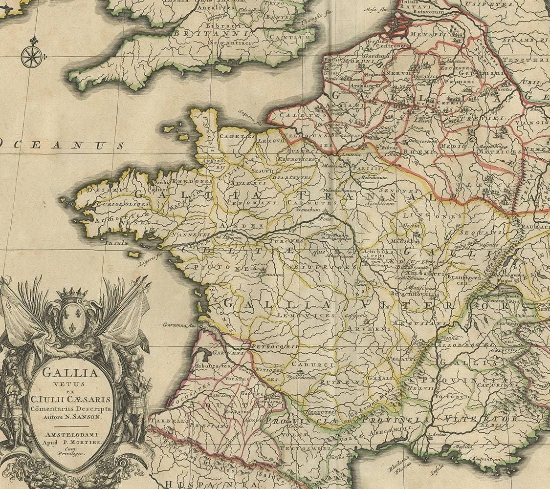 Antique Map of France by Mortier 'c.1710'