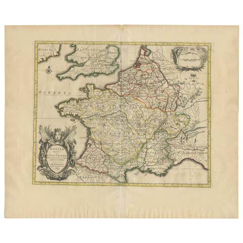 Antique Map of France by Mortier 'c.1710'