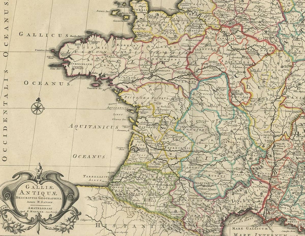 Antique Map of France by Mortier 'c.1730'