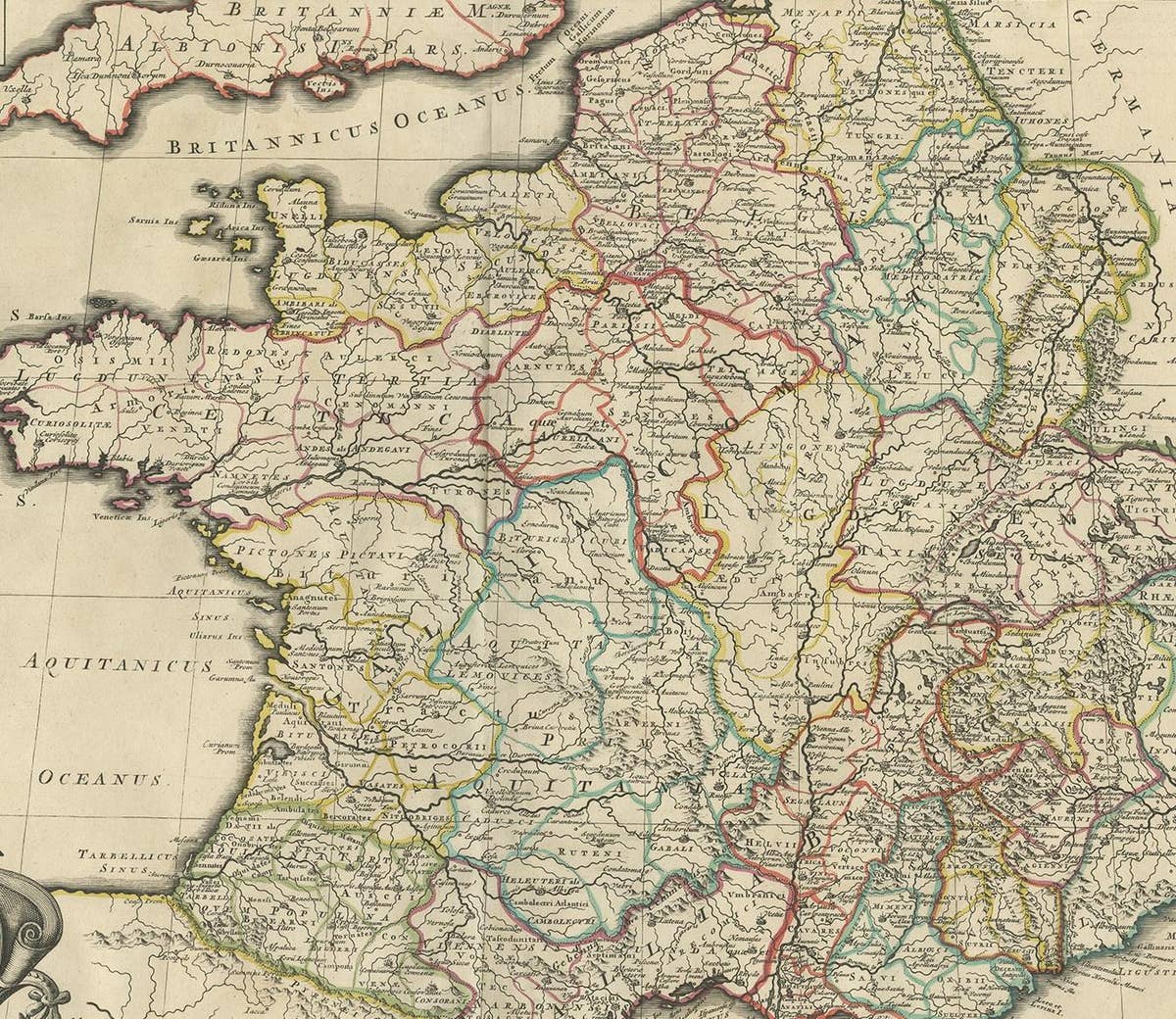 Antique Map of France by Mortier 'c.1730'