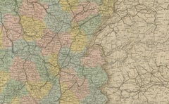 Antique Map of France – Divided into 89 Departments by Andriveau-Goujon, 1861