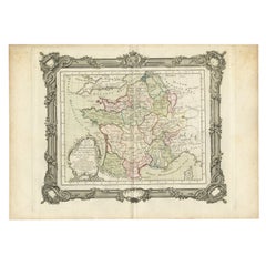 Carte ancienne de la France au 5e siècle par Zannoni, 1765