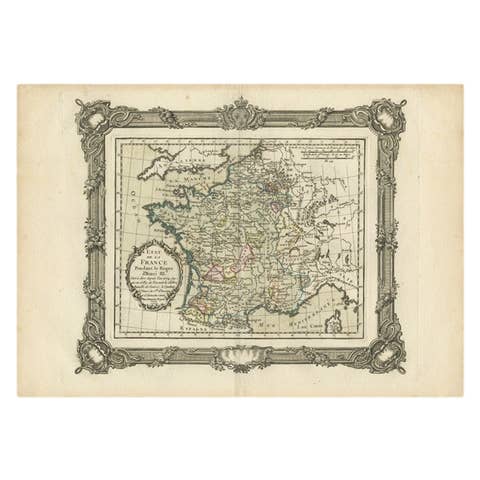 Antique Map of France under the Reign of Henry III by Zannoni, 1765