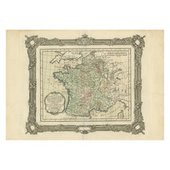 Carte ancienne de France sous le règne d'Henri IV, 1765