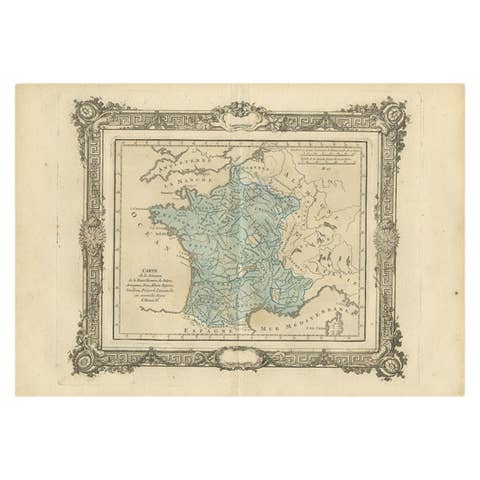 Antique Map of France under the Reign of Henry IV by Zannoni, 1765