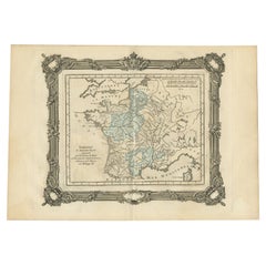 Carte ancienne de France sous le règne de Philip III par Zannoni, 1765
