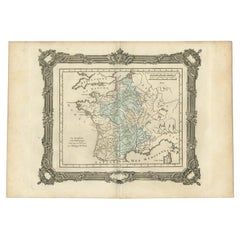 Carte ancienne de la France sous le règne de Philippe VI par Zannoni, 1765