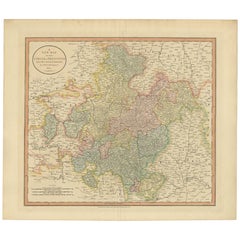 Antique Map of Franconia,  a region of Germany, '1811'