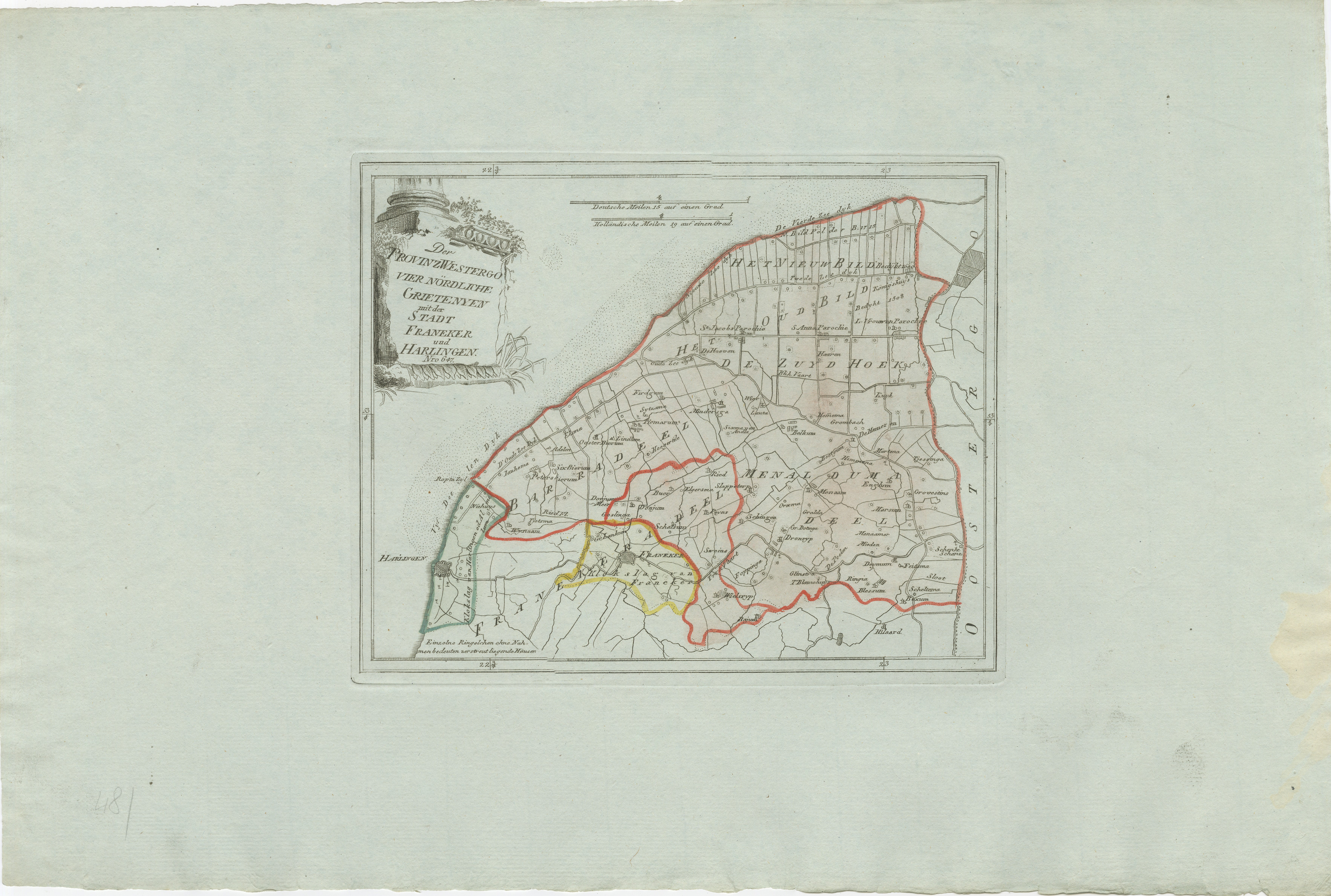 Carte ancienne de Franeker et Harlingen, Frise par von Reilly, 1791

Carte originale gravée intitulée Der Provinz Westergo vier nördliche Grietenyen mit der Stadt Franeker und Harlingen, publiée à Vienne en 1791. Cette fiche détaillée présente la
