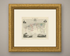 Antique Map of French Algeria, Algiers and Abd el-Kader, circa 1860