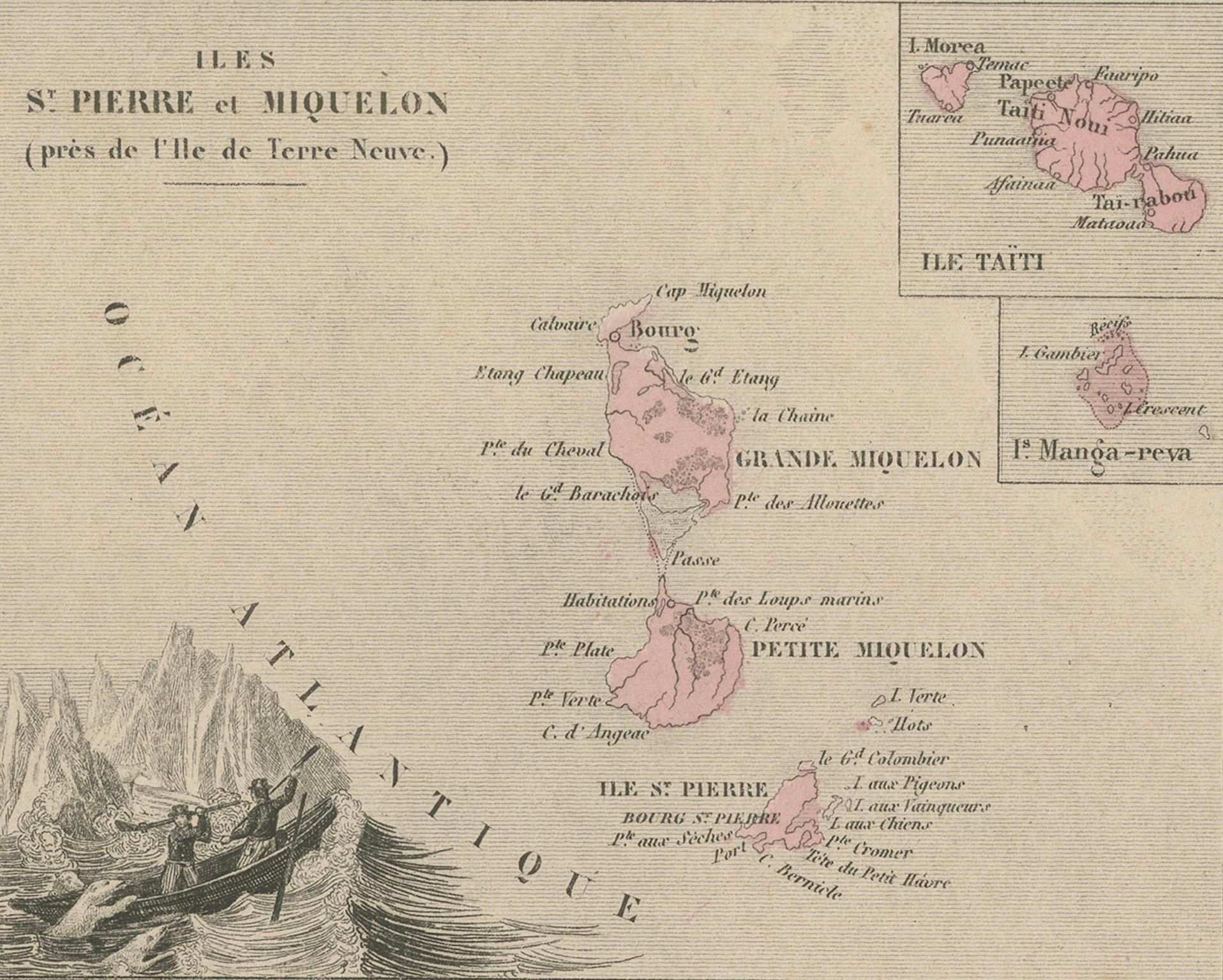 Late 19th Century Antique Map of French Colonies – La France, 19th Century For Sale