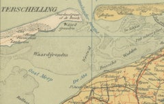 Antique Map of Friesland & Groningen – Sleeswijk Atlas Dutch Provinces, 1914