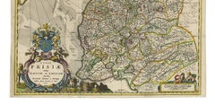 Antique Map of Friesland 'The Netherlands' by B. Schotanus, 1664
