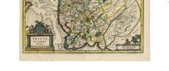 Original Antique Hand-Colored Map of Friesland by C. Merian, 1659