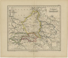 Antique Map of Gelderland with the Veluwe Etc, the Netherlands, 1864