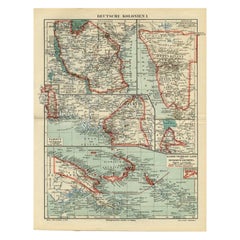Antique Map of German Colonies by Meyer, 1895
