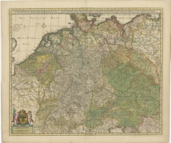 Antique Map of Germany and Central Europe, ca.1690