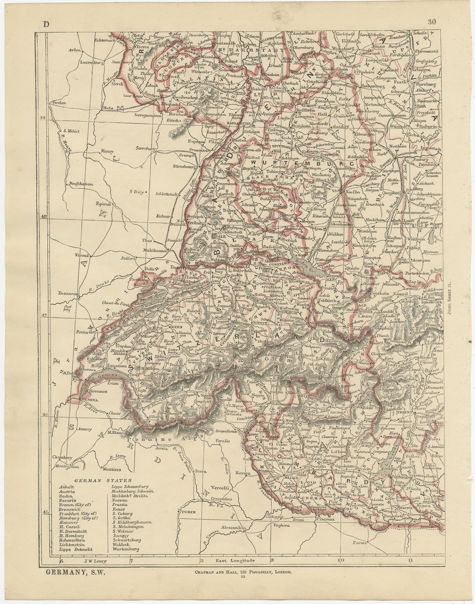 switzerland and germany map