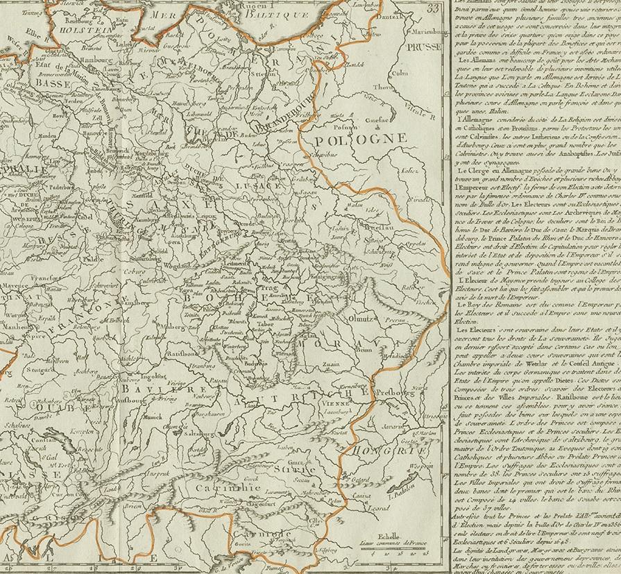 XVIIIe siècle Carte ancienne de l'Allemagne par Clouet:: 1787 en vente
