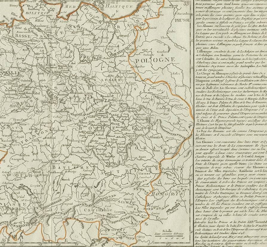 Antique Map of Germany by Clouet, 1787