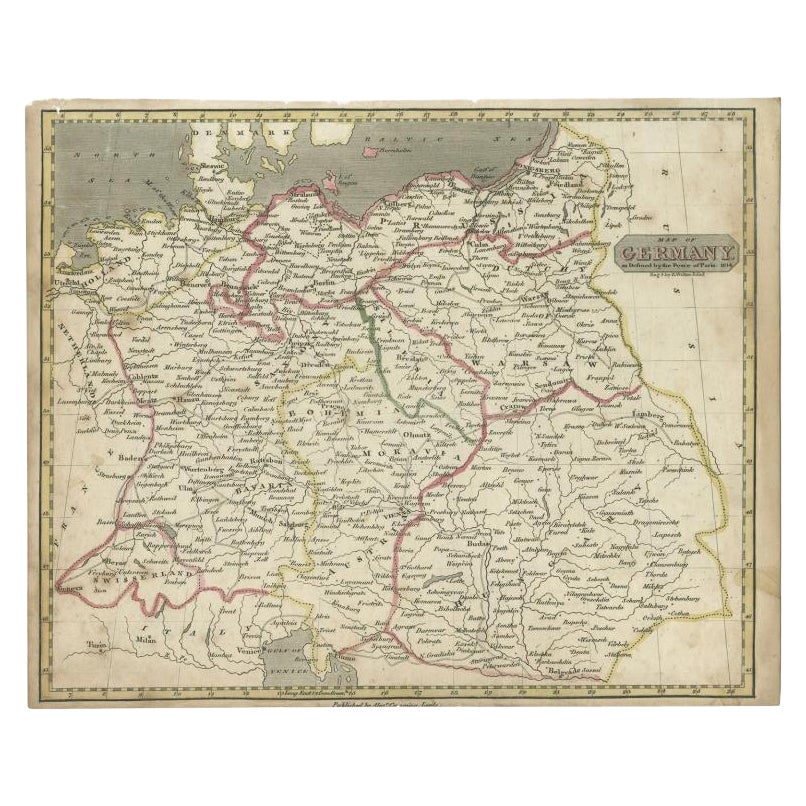 Carte ancienne d'Allemagne par Walker, 1820