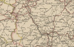 Antique Map of Germany & Railways – Transport Network Overview, 1857