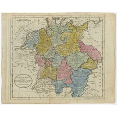 Antique Map of Germany, the Netherlands, Bohemia, Bavaria and Switzerland, 1785