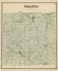Antique Map of Gratis 'Ohio' by Titus '1871'