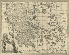 Mapa antiguo de Grecia por Allard (c.1698)