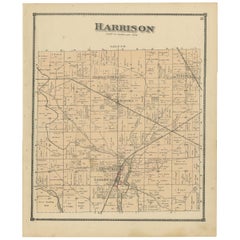 Carte ancienne du comté de Harrison (Ohio) par Titus, 1871