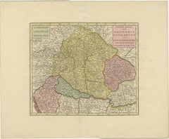 Antique Map of Hungary and Transylvania by Isaak Tirion, Amsterdam c.1740