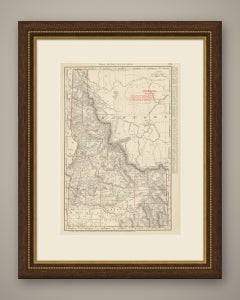 Antique Map of Idaho, The Gem State, Rand McNally, 1899