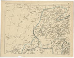 Antique Map of India, Afghanistan, Balochistan and surroundings by Lowry, '1852'
