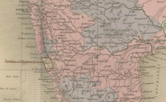 Antique Map of India, Persia & Afghanistan – Detailed Continental Engraving 1864