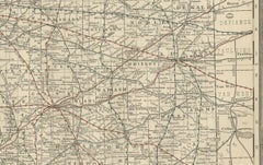Antique Map of Indiana – The Hoosier State with Railroads & Counties, 1888