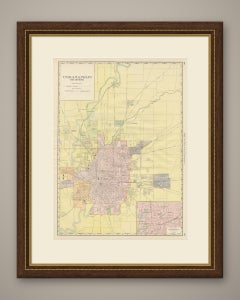 Antique Map of Indianapolis, The Circle City, Rand McNally, 1899
