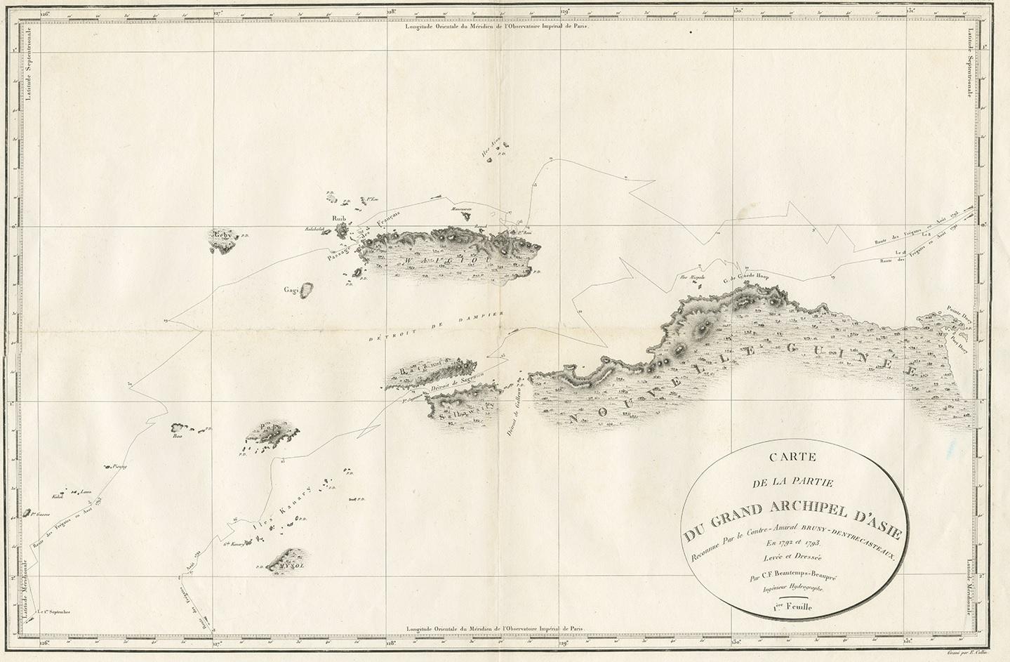 Carte ancienne intitulée 