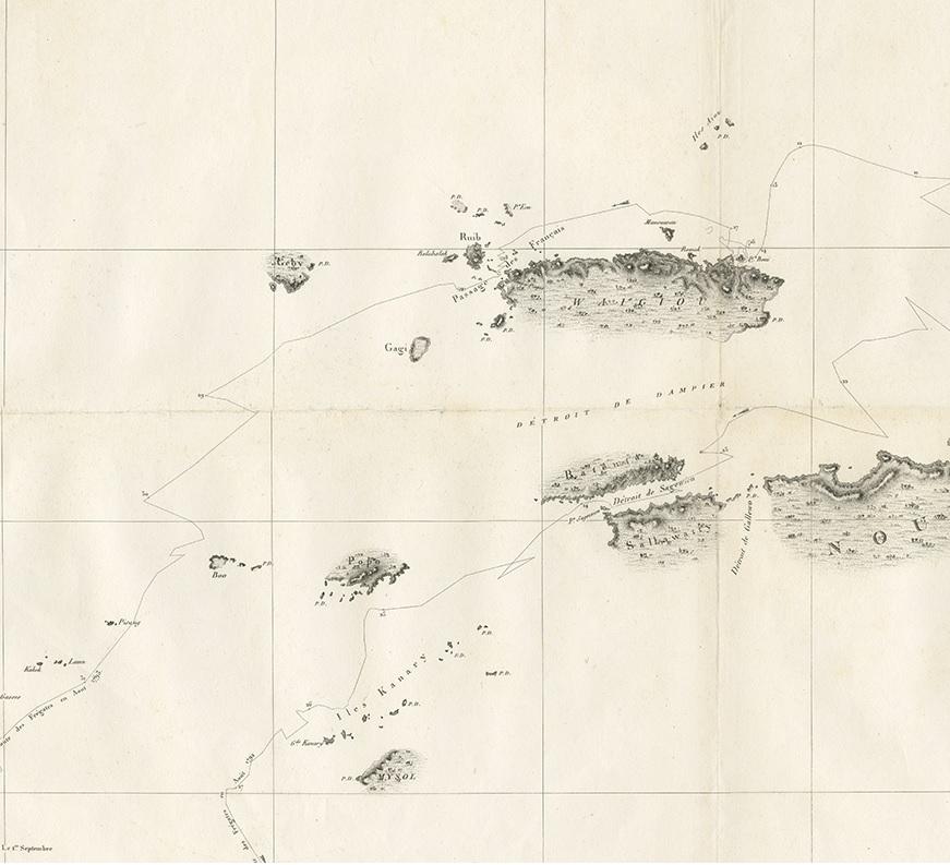 Carte ancienne d'Indonésie par C.F. Beautemps-Beaupre, datant d'environ 1807 Bon état - En vente à Langweer, NL