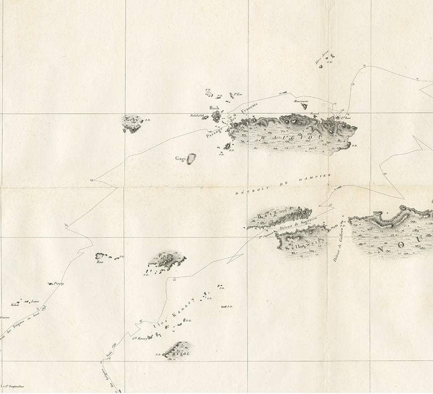 Antique Map of Indonesia by C.F. Beautemps-Beaupre, circa 1807