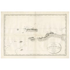 Carte ancienne d'Indonésie par C.F. Beautemps-Beaupre, datant d'environ 1807