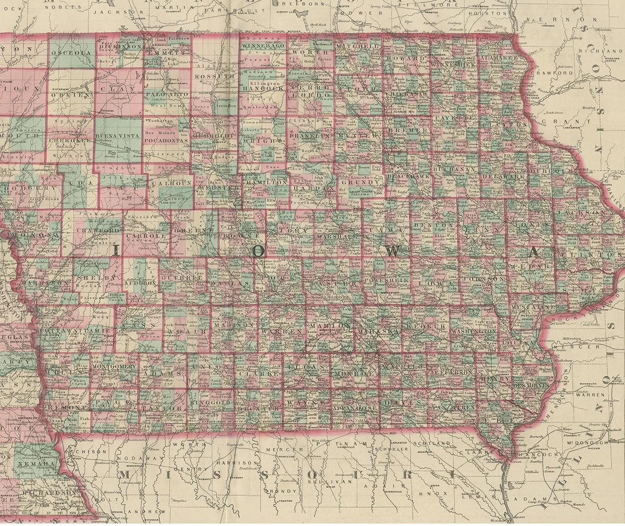 map of nebraska and iowa