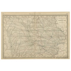 Antique Map of Iowa – The Hawkeye State with Railroads & Townships, 1888
