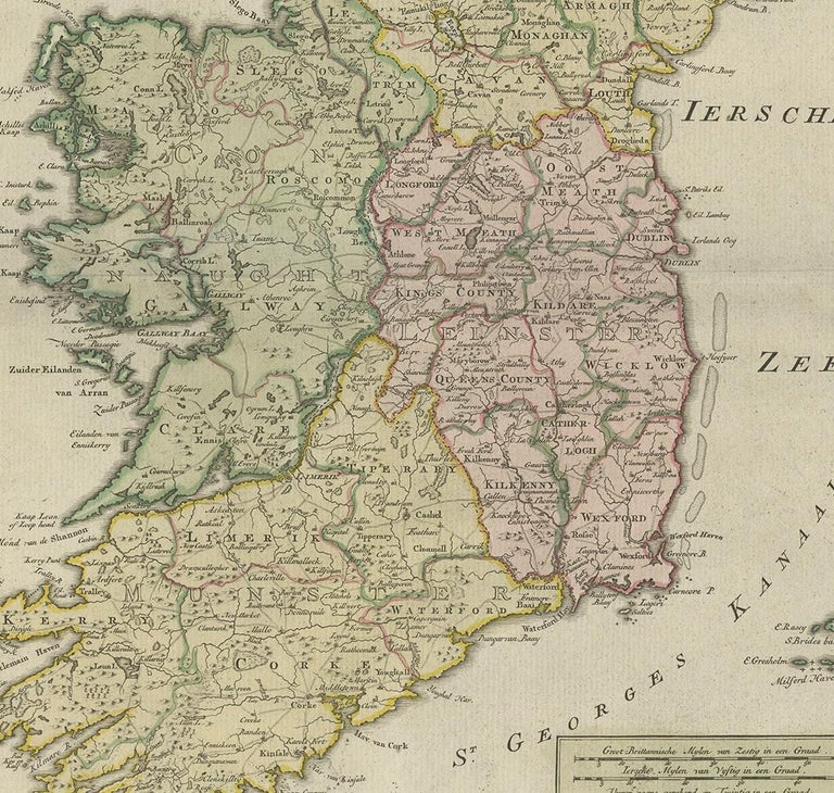 Antique Map of Ireland by Condet 'circa 1770' at 1stDibs