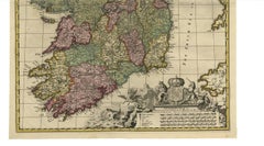 Antique Map of Ireland by N. Visscher, circa 1700