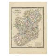 Antique Map of Ireland by Wyld '1845'