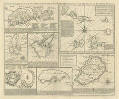 Antique Map of Islands in the Mediterranean by Bowen, 'c.1760'