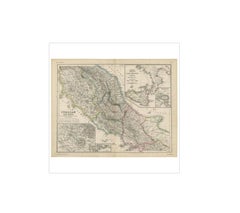 Antique Map of Italy and Greece by H. Kiepert, circa 1870