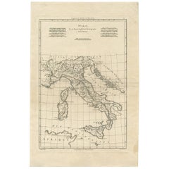 Carte ancienne de l'Italie par R. Bonne, circa 1780