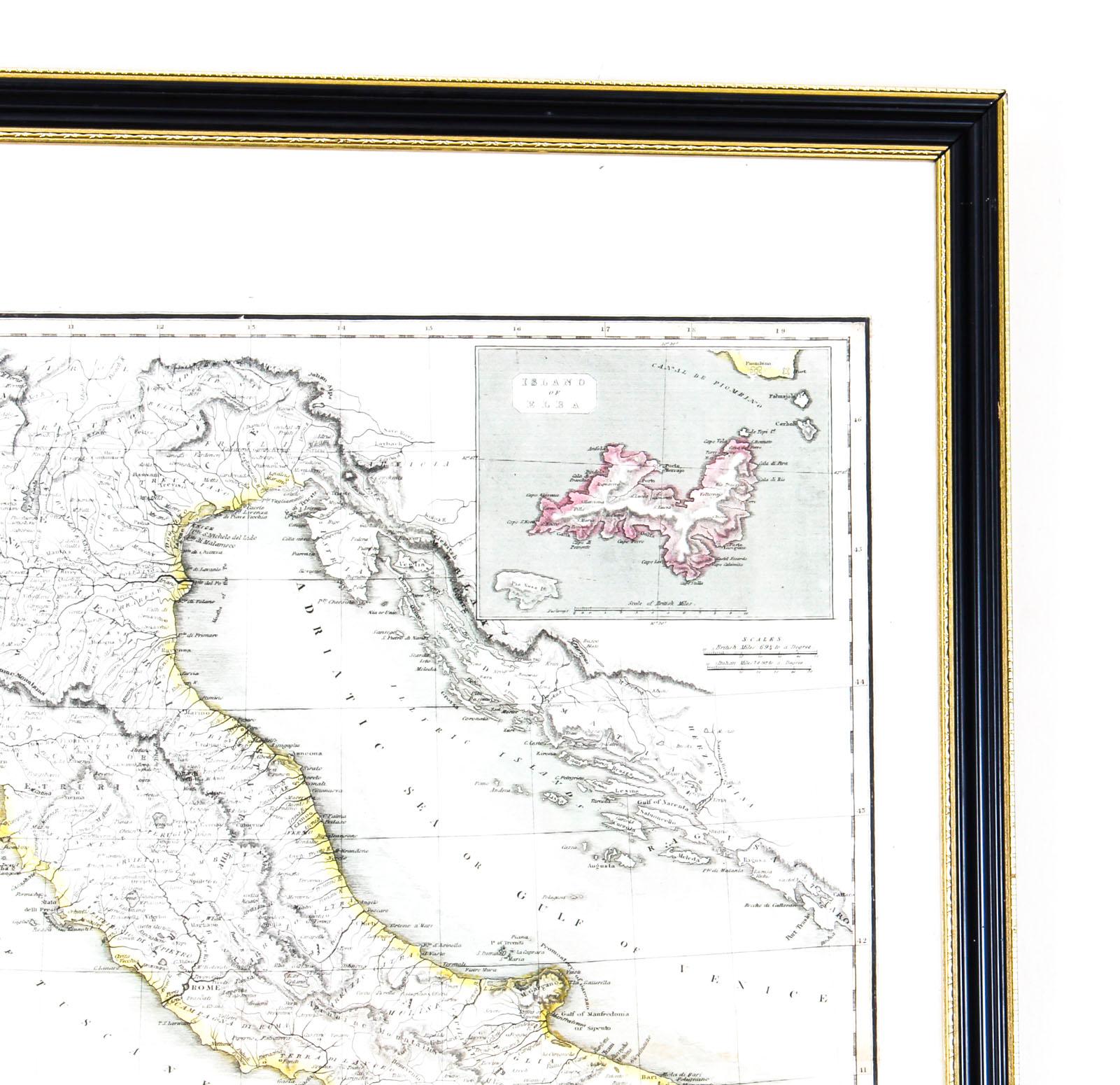 Scottish Antique Map of Italy Drawn & Engraved by R. Scott for Thomsons, Edinburgh 1814 For Sale